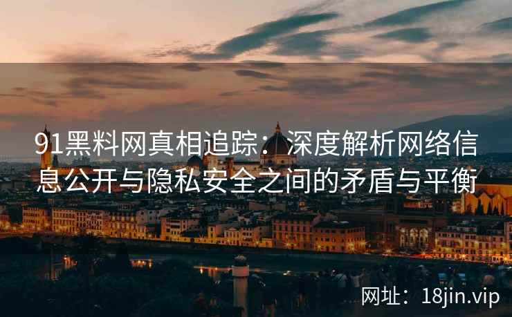 91黑料网真相追踪：深度解析网络信息公开与隐私安全之间的矛盾与平衡