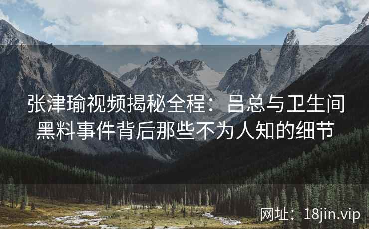 张津瑜视频揭秘全程：吕总与卫生间黑料事件背后那些不为人知的细节