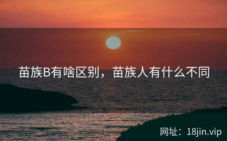 苗族B有啥区别，苗族人有什么不同