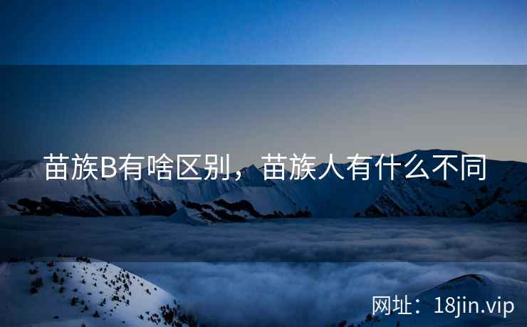 苗族B有啥区别，苗族人有什么不同