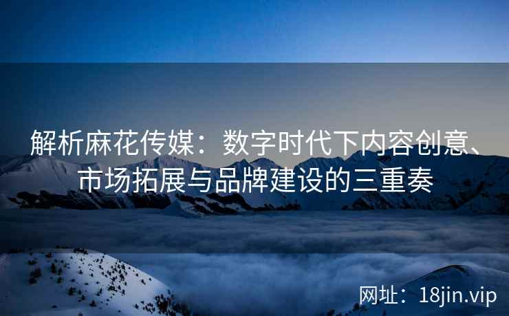 解析麻花传媒：数字时代下内容创意、市场拓展与品牌建设的三重奏
