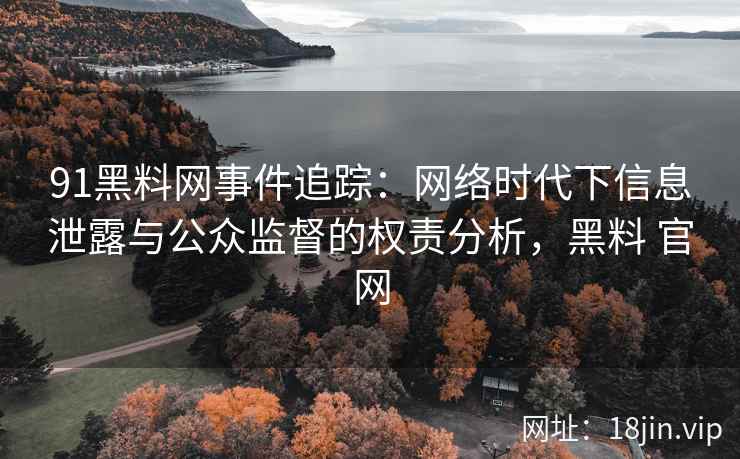 91黑料网事件追踪：网络时代下信息泄露与公众监督的权责分析，黑料 官网